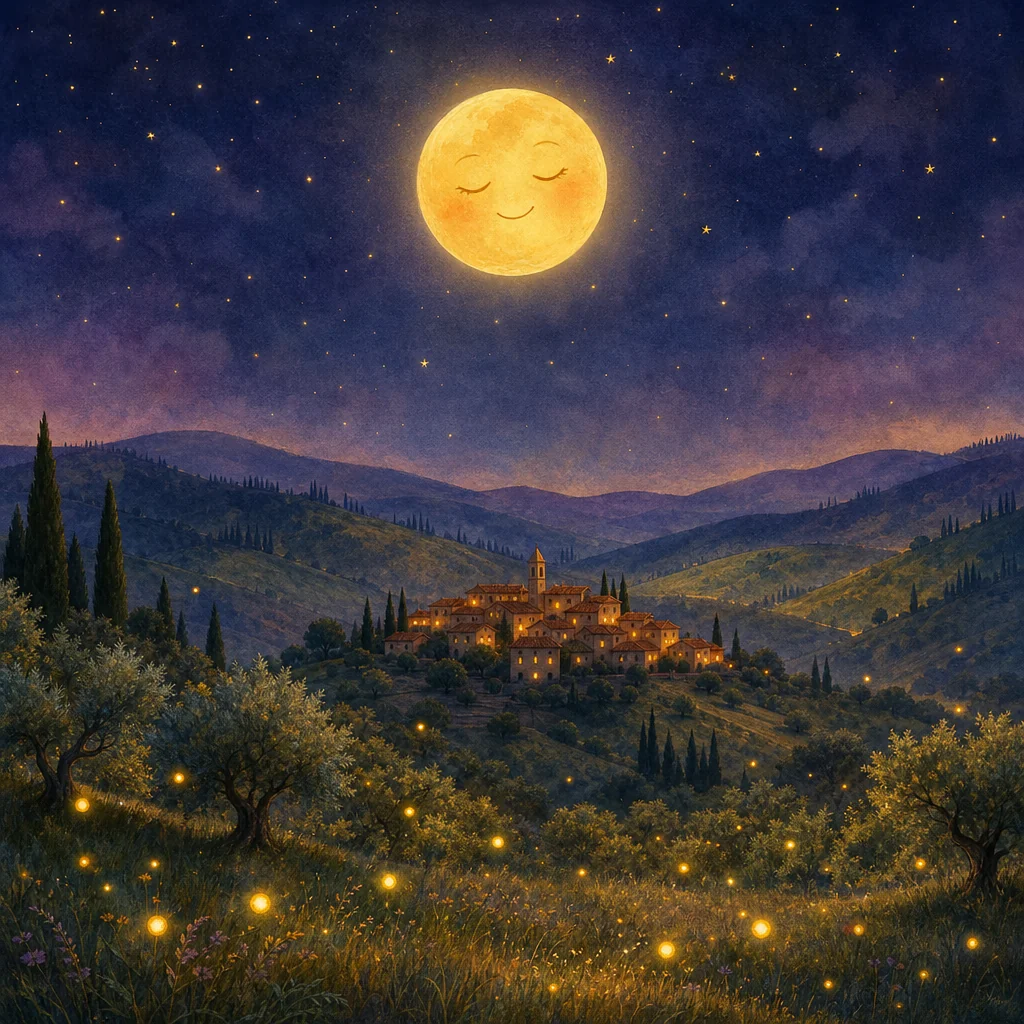 La Luna sorrideva contenta